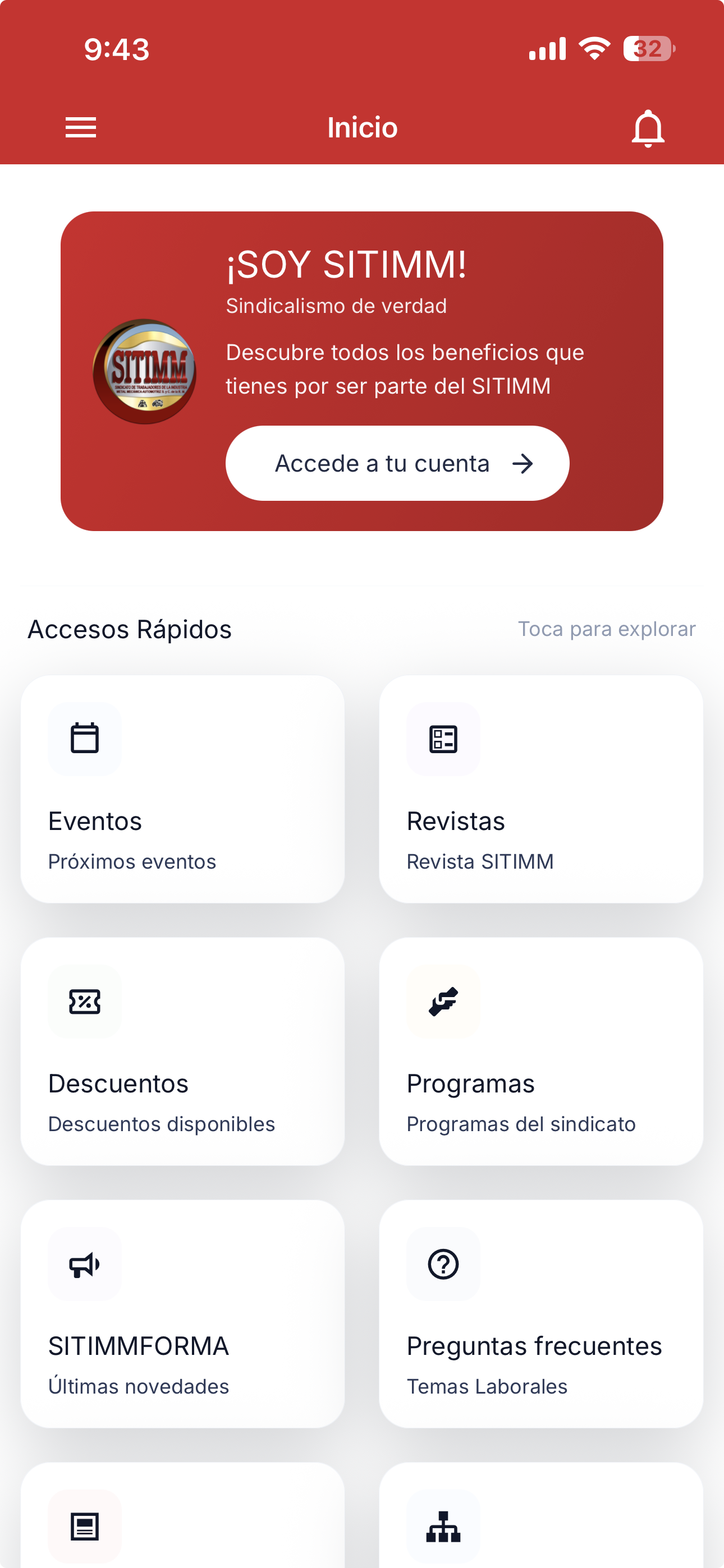 Mockup de la aplicación SITIMM